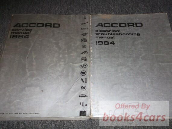 view cover of 1984 Accord Shop Service Repair Manual by Honda