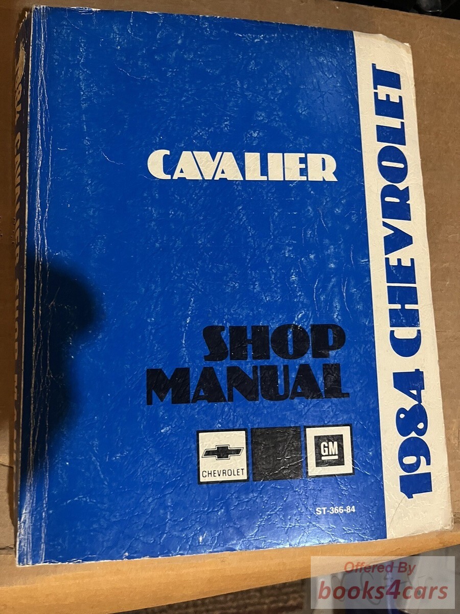 view cover of 1984 Cavalier Shop Service Repair Manual by Chevrolet