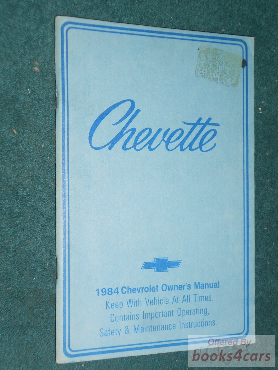 view cover of 1984 Chevette Owners manual by Chevrolet.