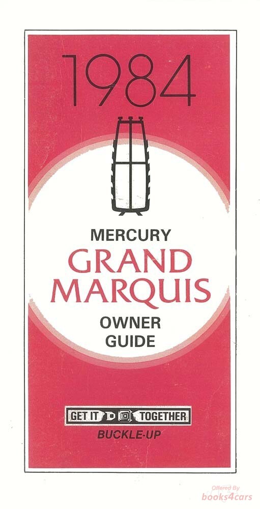 view cover of 1984 Grand Marquis Owners Manual by Mercury