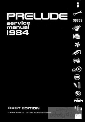view cover of 1984 Prelude Shop Service Repair Manual by Honda
