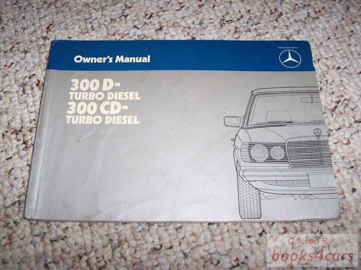 view cover of 1984 300D 300CD Owner manual by Mercedes 300 D & 300CD
