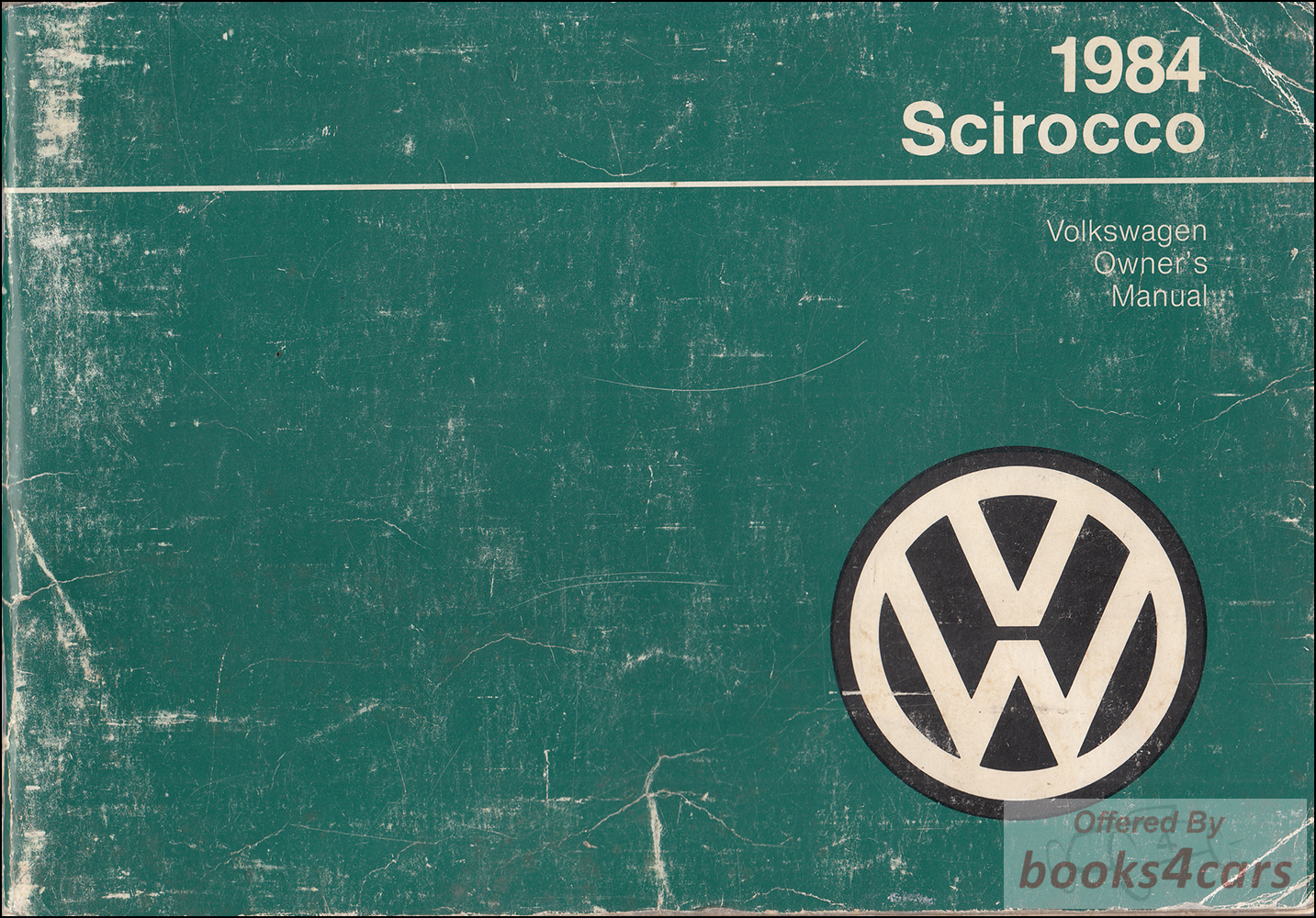 view cover of 1984 Volkswagen Scirocco Owners Manual by VW