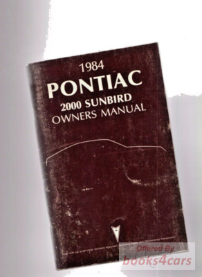 view cover of 1984 2000 Sunbird Owners manual by Pontiac