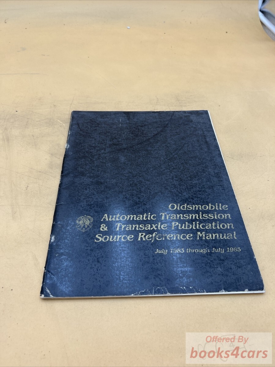 view cover of 1983-1985 Auto trans. Publication source reference manual by Oldsmobile.