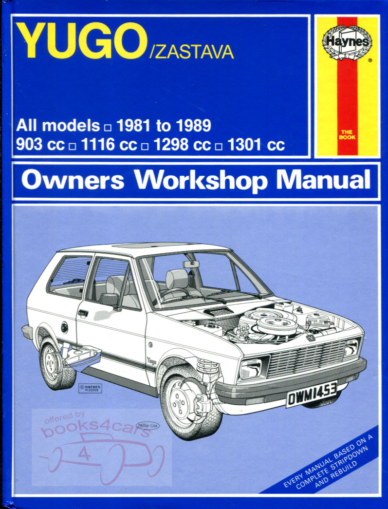 view cover of 1981-1990 Yugo Zastava Shop Service Repair Manual by Haynes