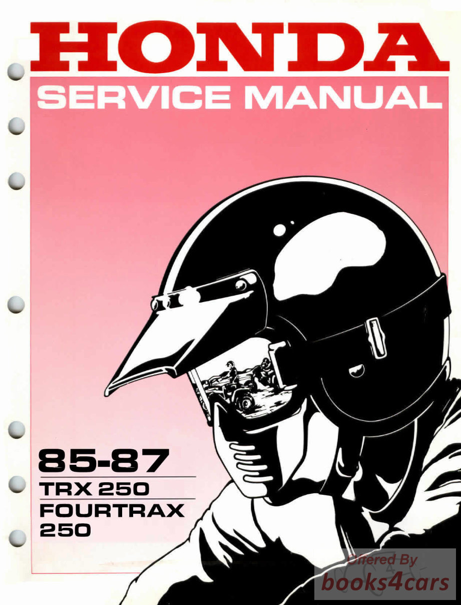 view cover of 1985-1987 Four Trax TRX 250 Shop Service Repair Manual by Honda Fourtrax TRX250