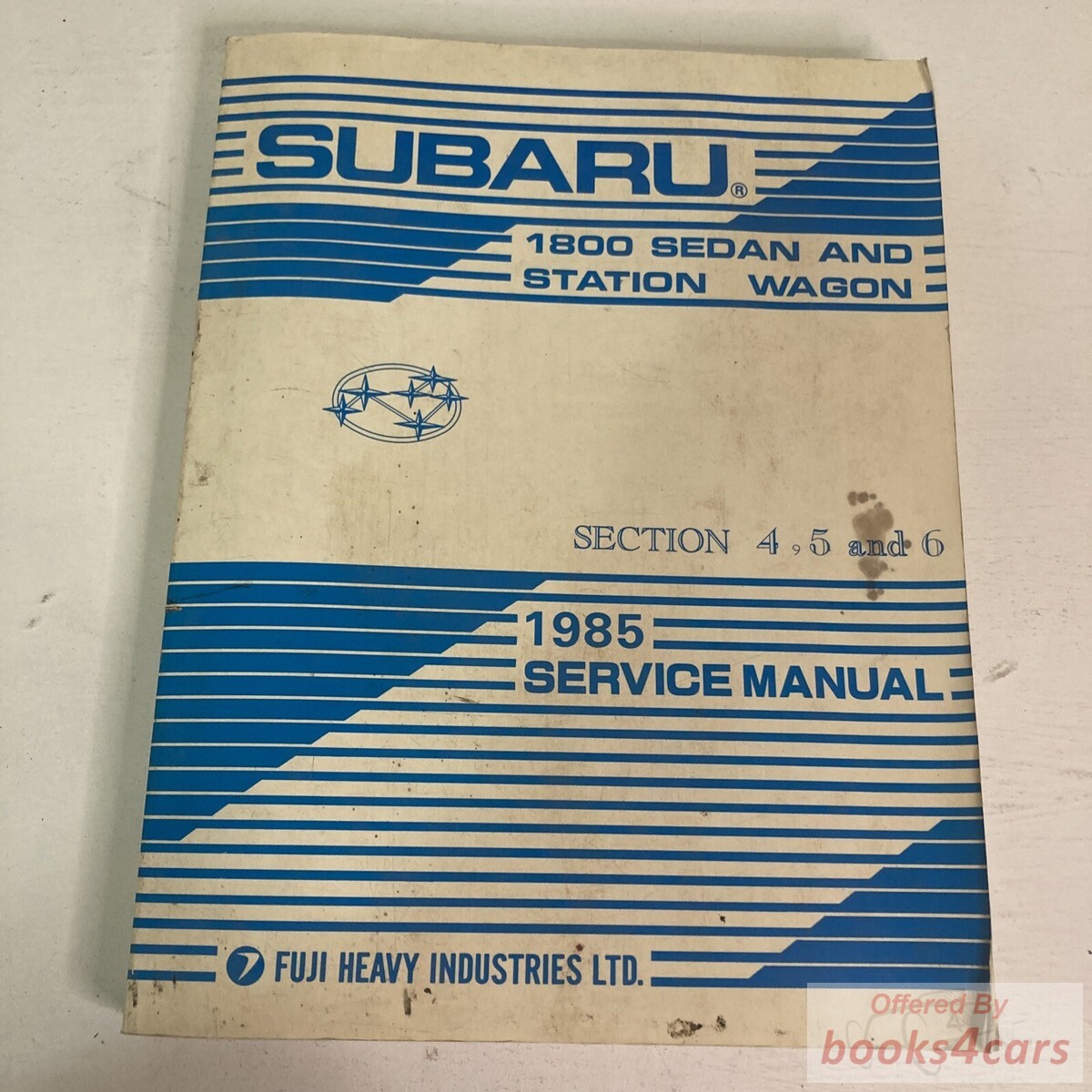 view cover of 1985 1800 Sedan Station Wagon Shop Service Repair Manual Section 4 5 6 by Subaru