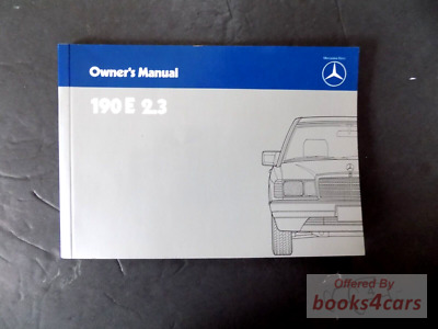 view cover of 1985 190E 2.3 Owners manual by Mercedes