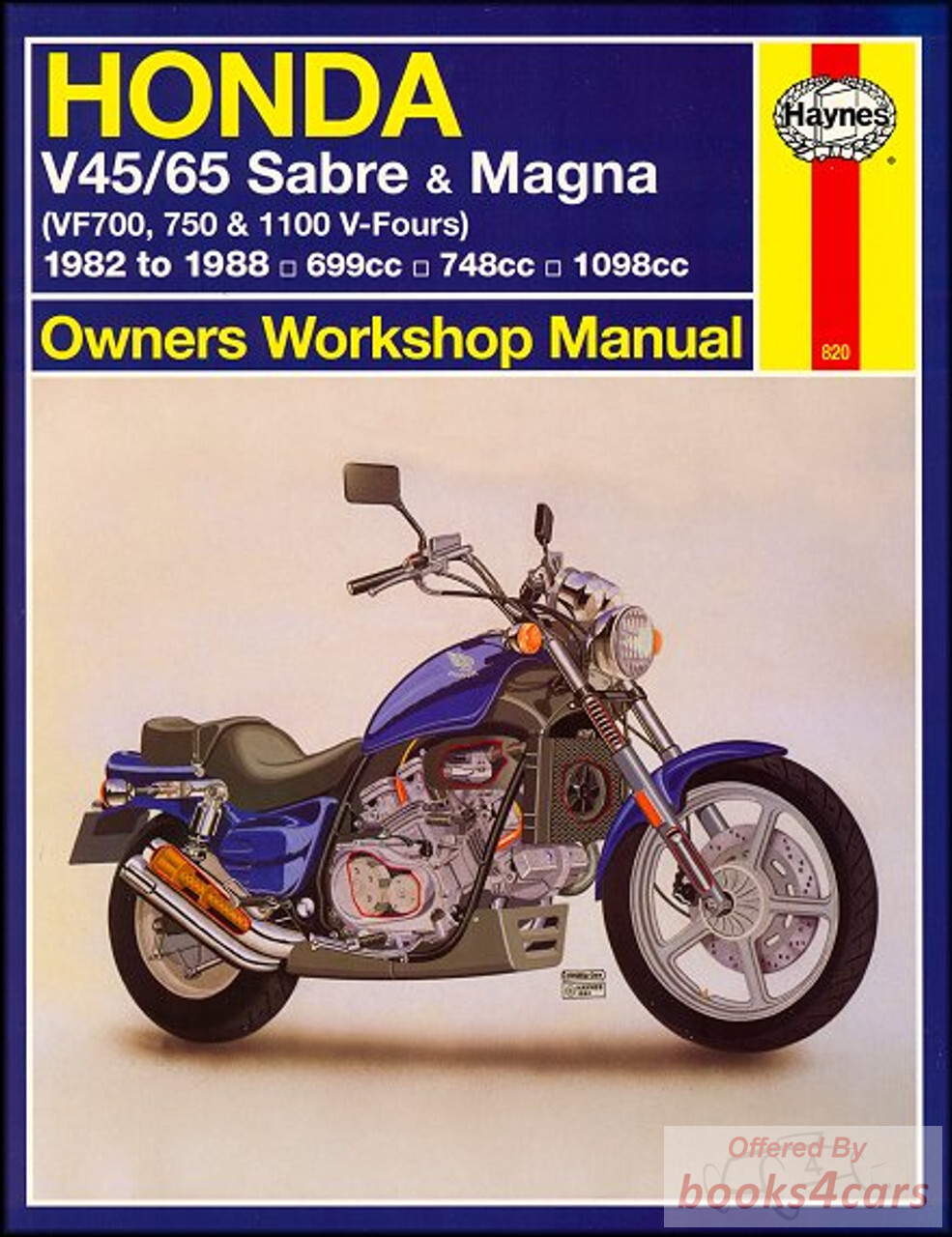 view cover of 1982-1988 Honda Magna & Sabre V45 V65 Shop Service Repair Manual Haynes (83-86 1100, 82-88 700/750) VF700,750, & 1100