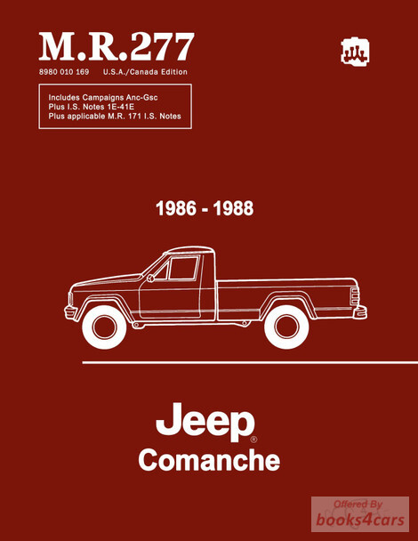 view cover of 1984-1986 Comanche pickup Truck Mechanical Shop Service Repair Manual by Jeep