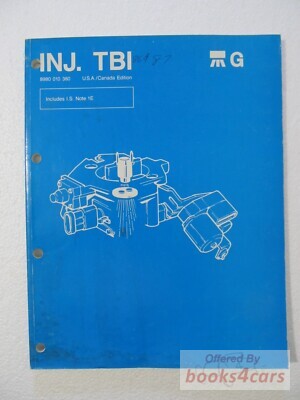 view cover of 1983-1987 Throttle Body Fuel Injection (TBI) Systems Shop Service Repair Manual for Alliance Encore GTA Wagoneer Cherokee Comanche Wrangler YJ by Renault & Jeep