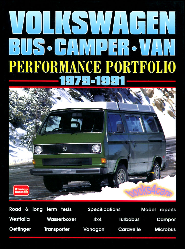 view cover of 1979-1991 Performance Portfolio of articles about VW Vanagon Van Camper & Bus Volkswagens in 136 pages book form by Brooklands