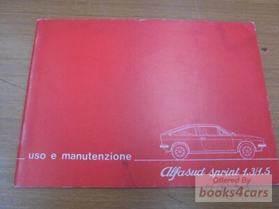 view cover of Alfasud Sprint 1.5 Owners Manual by Alfa Romeo