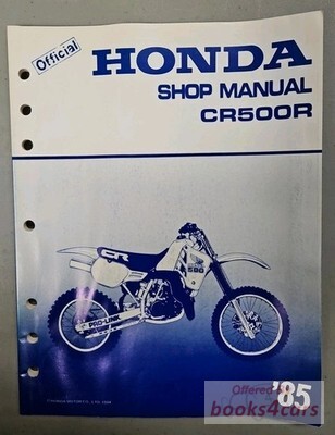 view cover of 1985 CR500R Service Manual by Honda