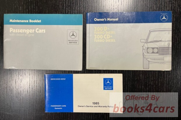 view cover of 1985 Diesel Engine Passenger Car Maintenance Booklet by Mercedes to record service