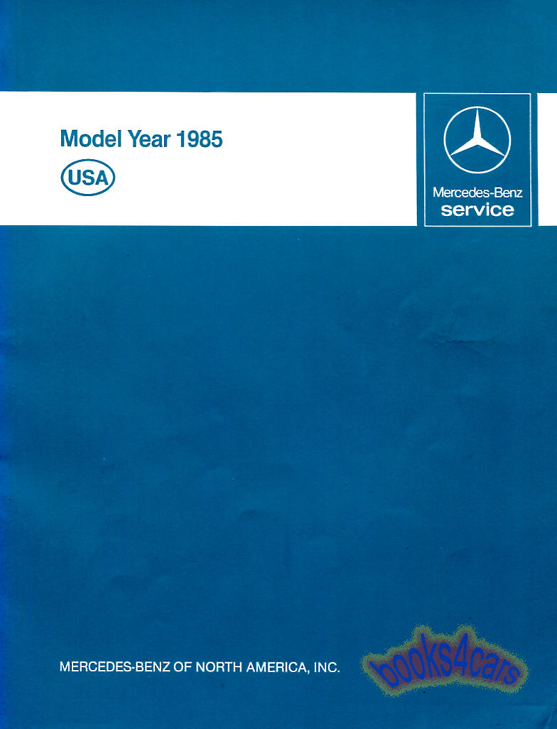 view cover of 1985 Technical Introduction Shop Service Repair Manual by Mercedes Models 107 123 126 201 192 pages
