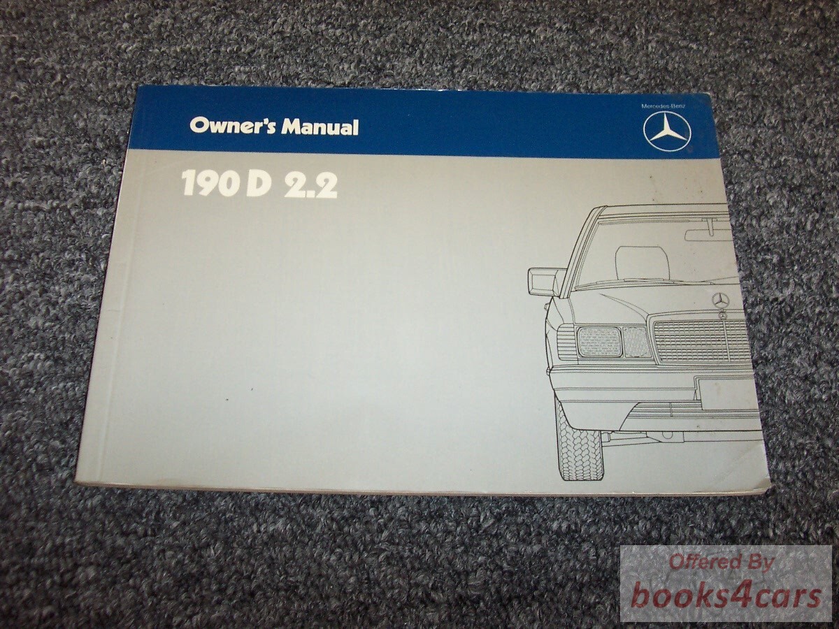 view cover of 1985 190D 2.2 Owners Manual by Mercedes