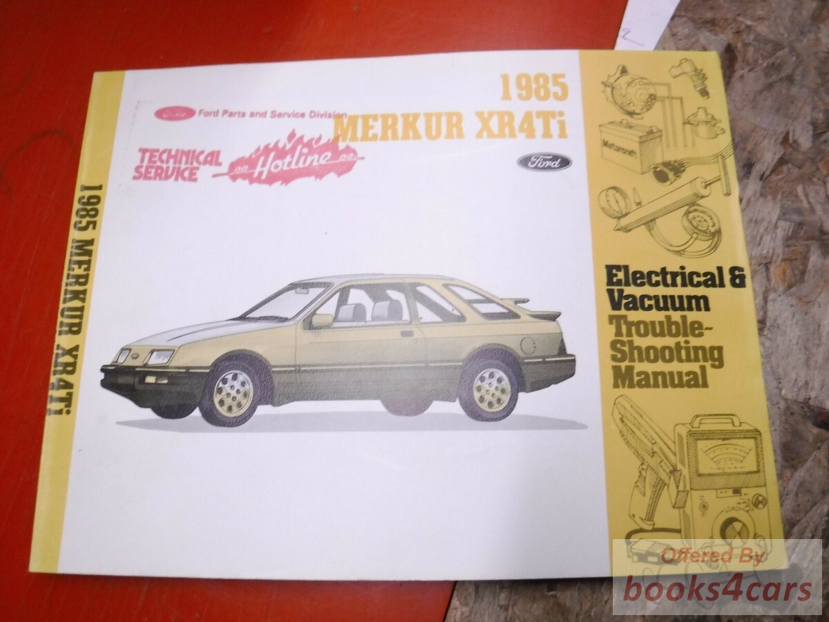 view cover of 1985 XR4Ti electrical & vacuum troubleshooting manual by Merkur