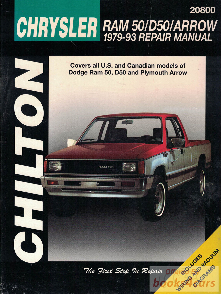 view cover of 1979-1993 Dodge Ram 50 shop service Repair Manual by Chilton D-50 D50 & Mitsubishi Truck