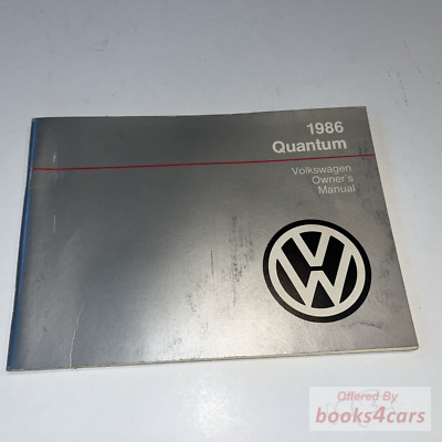 view cover of 1986 Volkswagen Quantum Owners Manual by VW