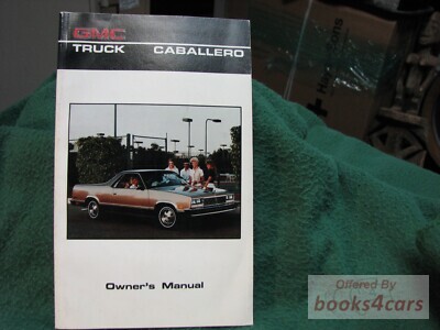 view cover of 1986 Caballero owners manual by GMC