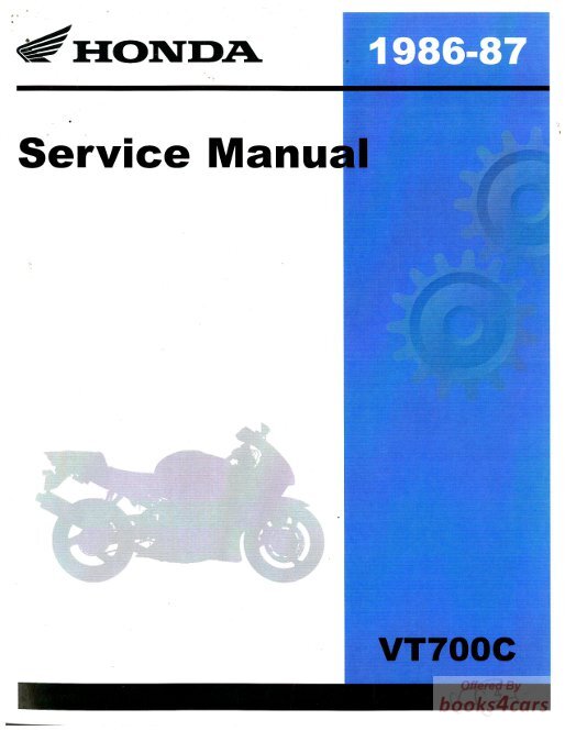 view cover of 1986-1987 VT700C Shadow Service Manual by Honda