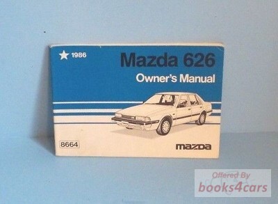 view cover of 1986 626 Owners Manual by Mazda