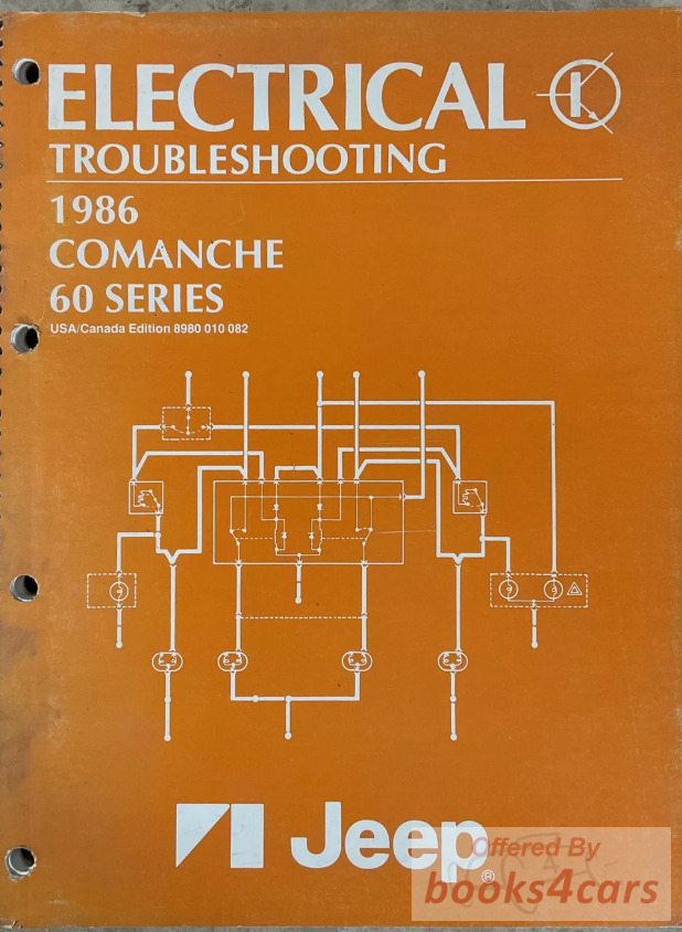 view cover of 1986 Comanche electrical troubleshooting manual by Jeep