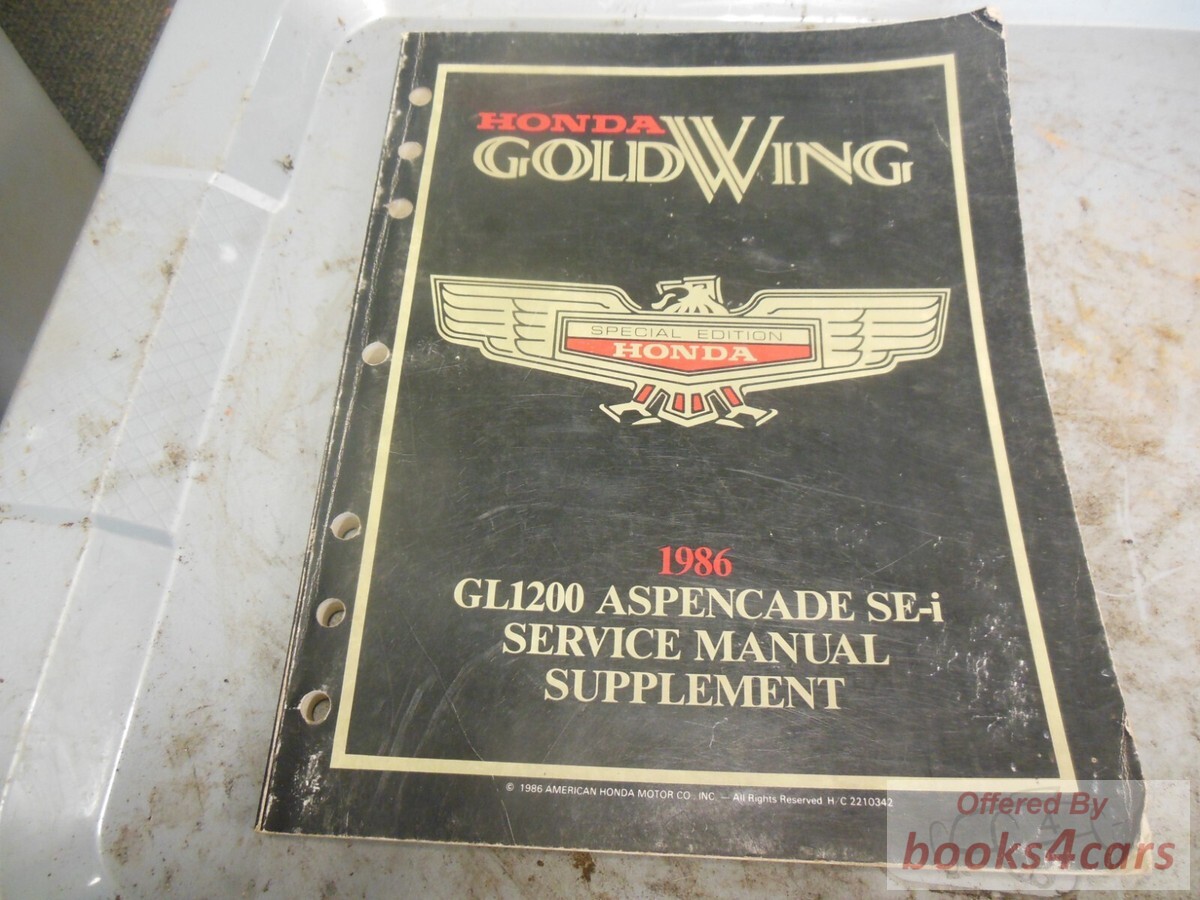 view cover of 1986 GL1200 Aspencade SE-i Goldwing Shop Service Repair Manual Supplement by Honda