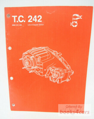 view cover of 1986 Cherokee Wagoneer Comanche Component Service Manual by Jeep Transfer Case 242