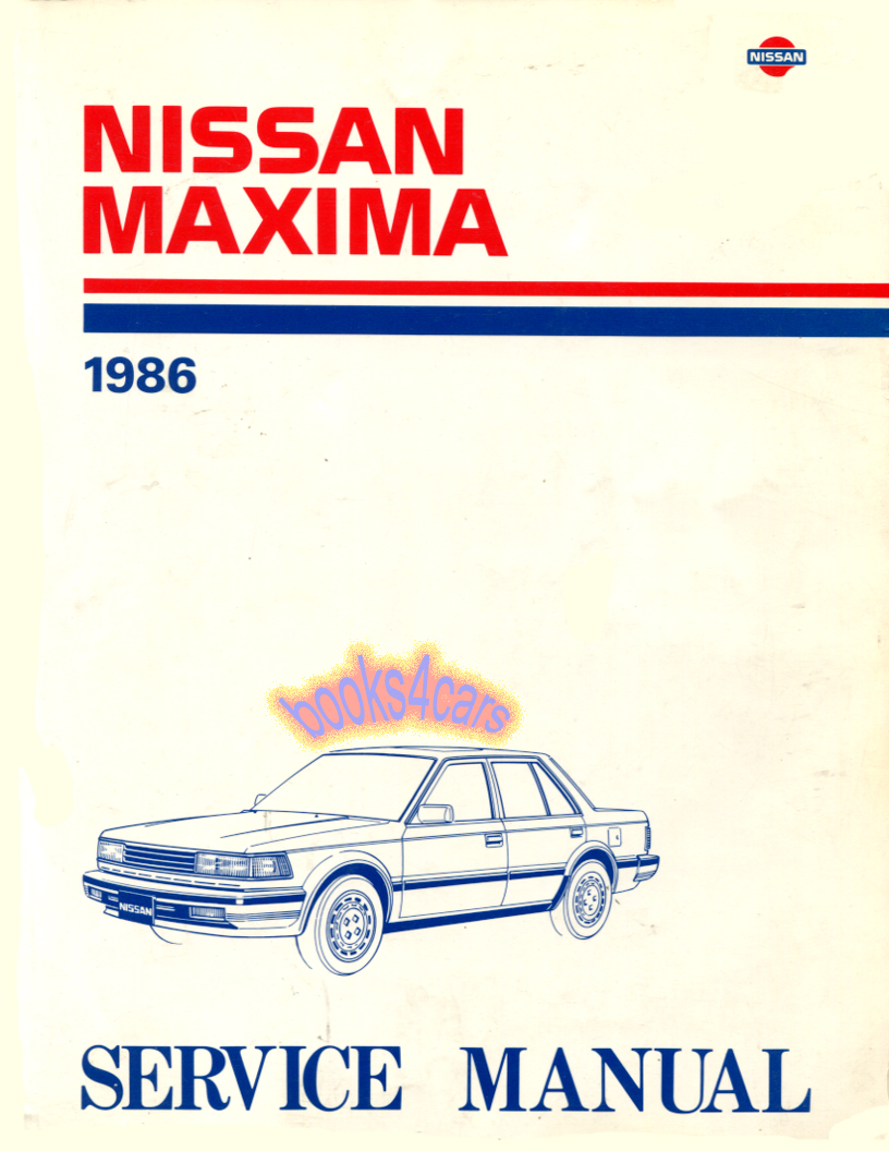 view cover of 1986 Maxima Shop Service Repair Manual by Nissan