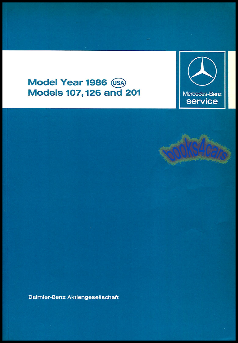 view cover of 1986 Technical Introduction Manual by Mercedes