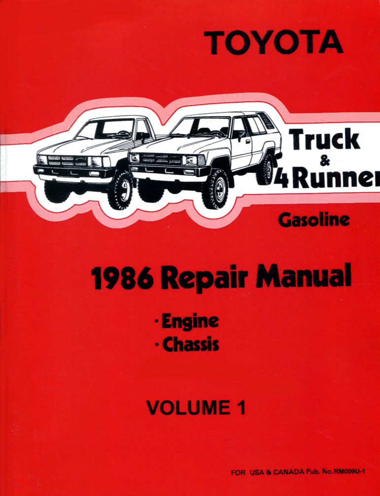 view cover of 1986 Truck & 4Runner Engine & Transmission Shop Service Repair manual by Toyota 701 pages includes Turbo