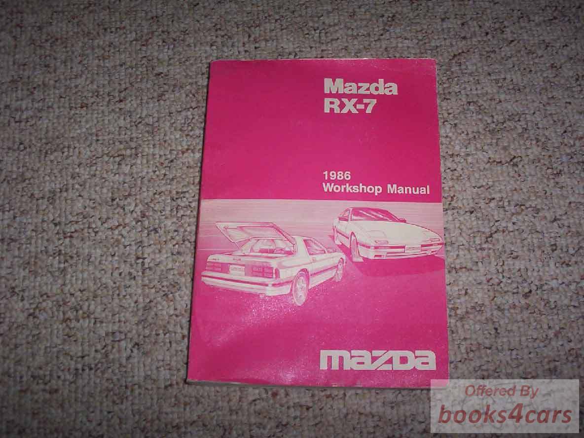 view cover of 1986 RX7 Workshop service repair Manual by Mazda for RX-7
