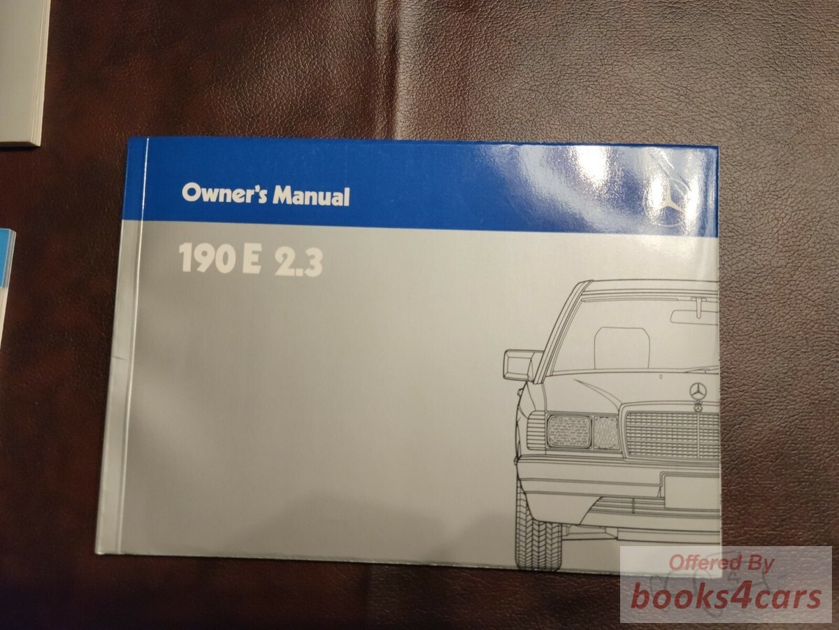 view cover of 1986 190E 2.3 Owners manual by Mercedes