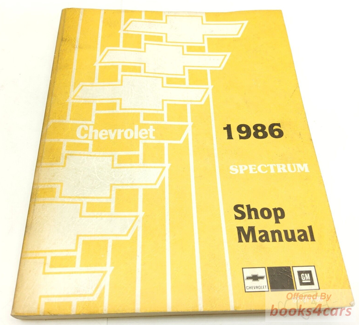 view cover of 1986 Spectrum Shop Service Repair Manual by Chevrolet