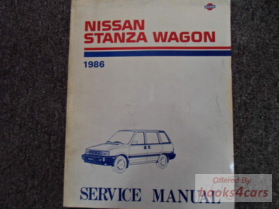 view cover of 1986 Stanza Wagon Multi Shop Service Repair Manual by Nissan