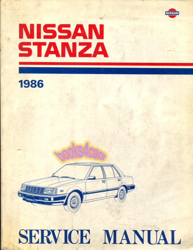 view cover of 1986 Stanza Shop Service Repair Manual by Nissan