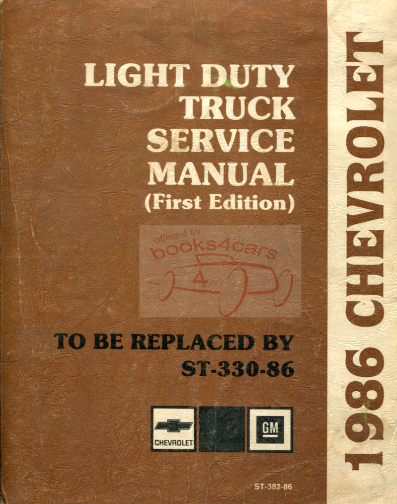 view cover of 1986 C/K Pickup Suburban Blazer Jimmy P-Chassis & G-Van Shop Service Repair Manual by Chevrolet Truck & GMC 10 30 light duty truck First Edition