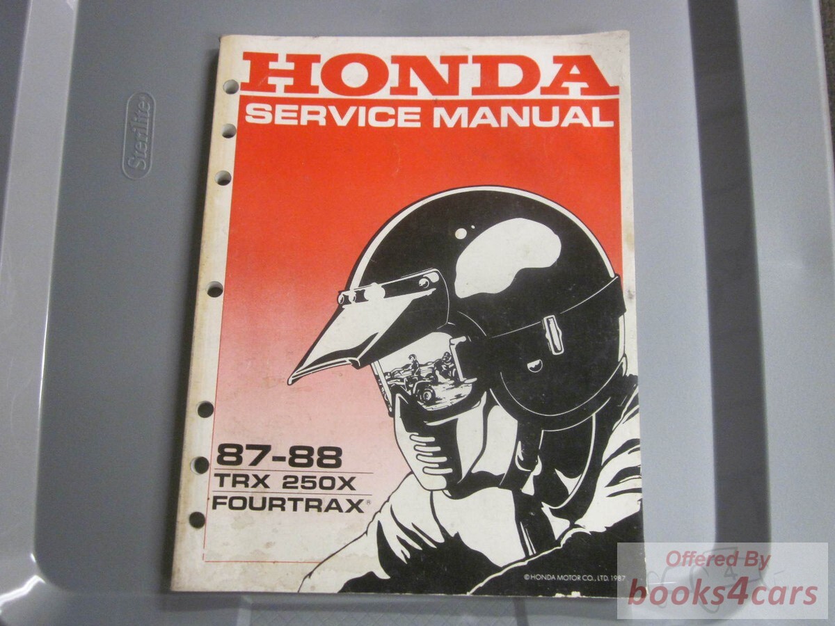 view cover of 1987-1988 TRX 250X FOURTRAX Service Manual by Honda