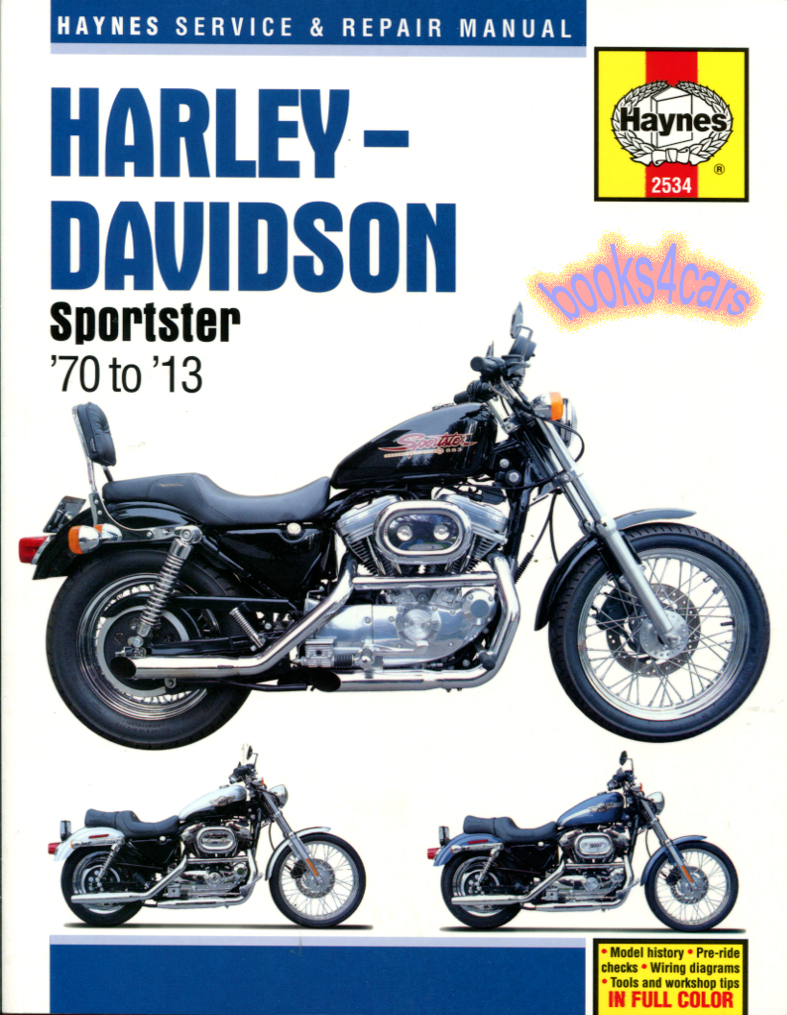 view cover of 1970-2013 Sportster Shop Service Repair Manual 228 pages by Haynes including XL XLH XLCH XLS XLX 883 997 1100 & 1200 Harley Davidson