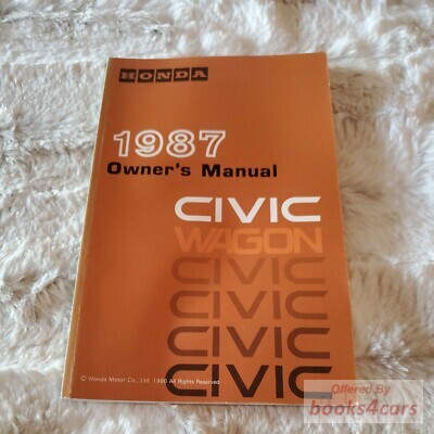 view cover of 1987 wagon Civic Owner's Manual by Honda