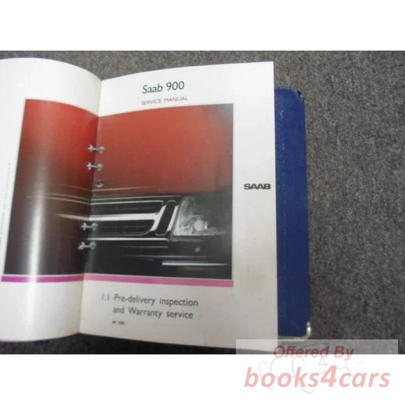 view cover of 1987 900 Pre-Delivery Inspection & Break-In Shop Service Repair Manual b Saab (1:1)