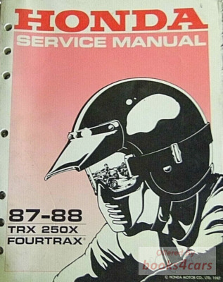 view cover of 1987-1988 TRX250X FOURTRAX Service Shop repair Manual by Honda