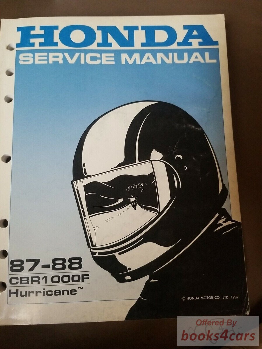 view cover of 1987-1988 Hurricane CBR1000F shop service repair manual by Honda