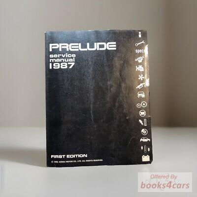 view cover of 1987 Shop Service Repair Manual for Prelude by Honda