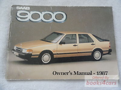 view cover of 1987 9000 Owners Manual by Saab