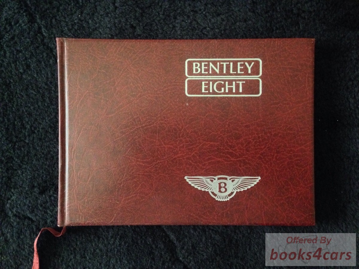 view cover of 1987 Bentley 8 Eight Sedan Owners Manual By Bentley