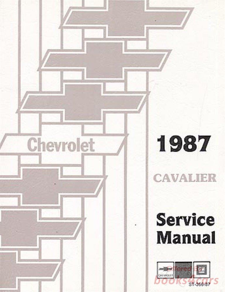 view cover of 1987 Cavalier service manual by Chevrolet